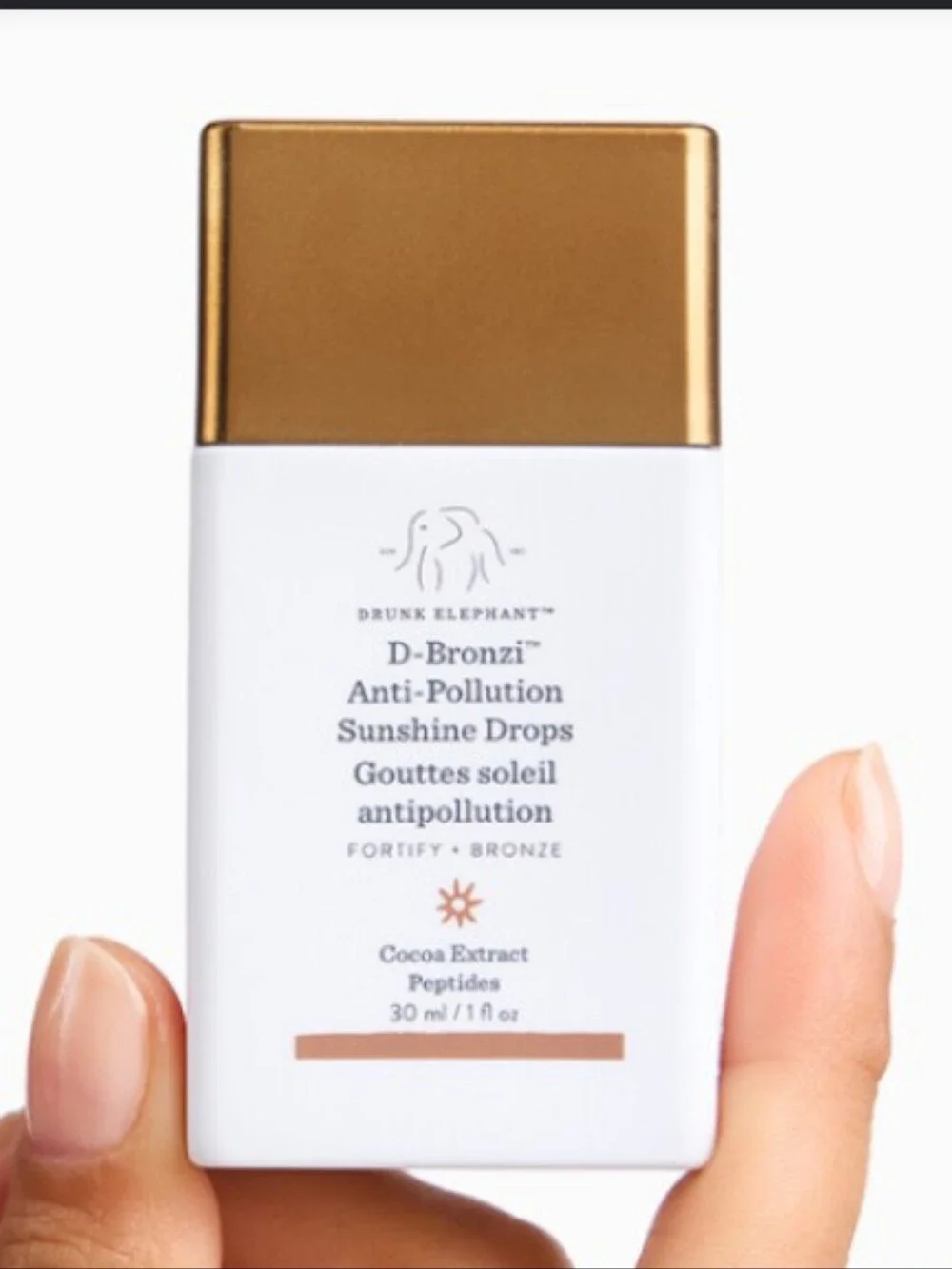 Drunk Elephant D-Bronzi Anti-Pollution Sunshine Drops+Free Sample Of Moisturizer